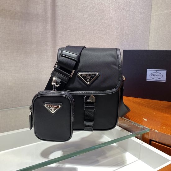 Prada Phone Bag Saffiano Leather Recycled Nylon 2VD043