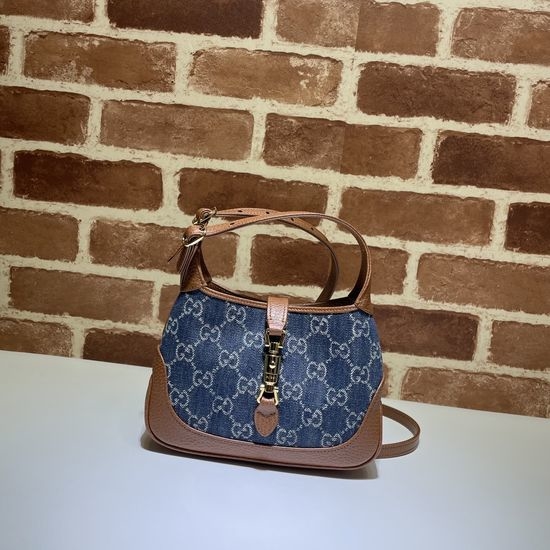 Gucci Handbag Blue Denim 637092
