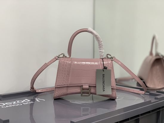 Balenciaga Hourglass Croc-Embossed Bag 8895