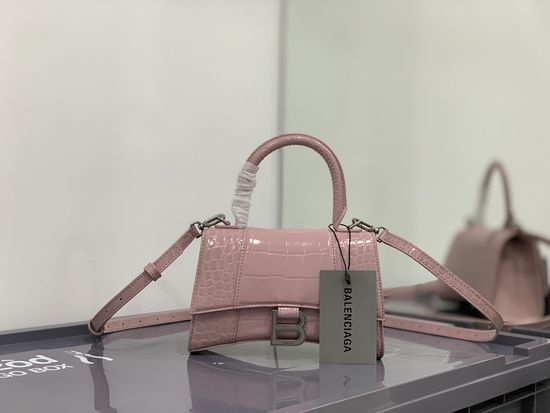 Balenciaga Hourglass Crocodile Pattern Small Bag 8896
