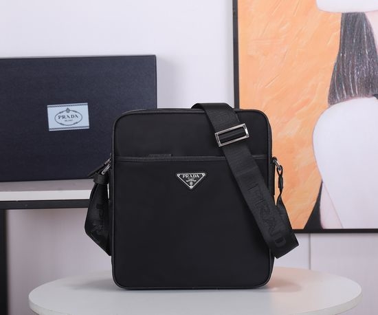 Prada Saffiano Leather Trimmed Multi Compartment Shoulder Bag 2VQ002