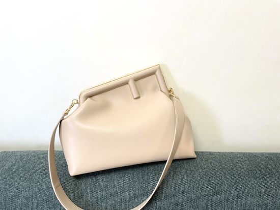 Fendi First Beige Structured Handbag M80019