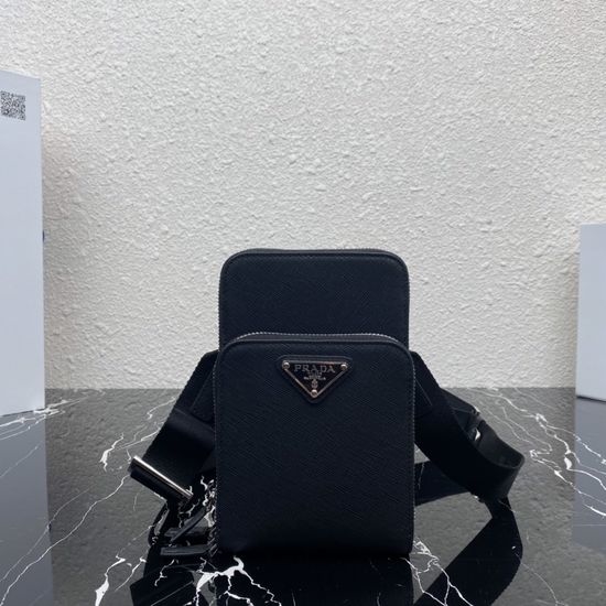 Prada Saffiano Leather Crossbody Phone Bag 2ZH126