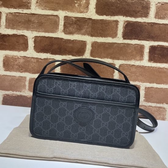 Gucci Black Coated Canvas Shoulder Bag 658572
