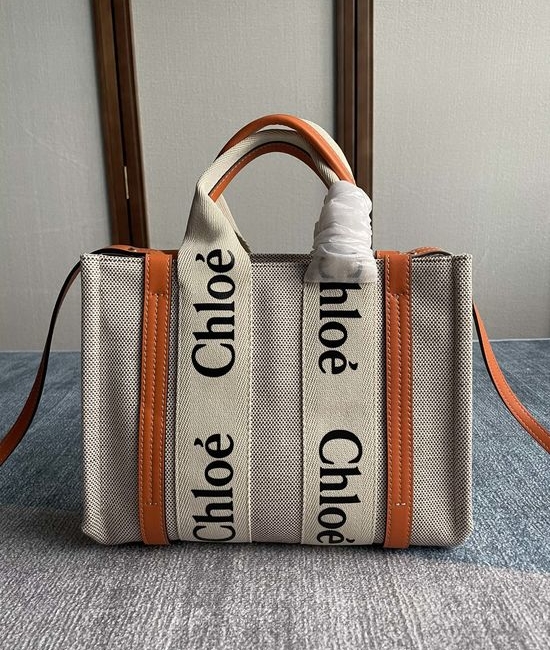 Chloe Woody Small Tote Bag with Shoulder Strap 6051
