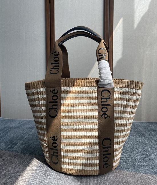 Chloe Large Woody Woven Basket Tote Bag 18089