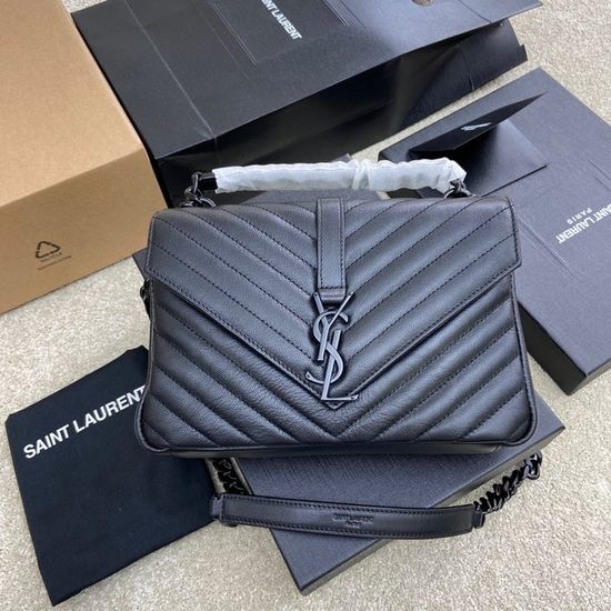Yves Saint Laurent YSL Messenger Black Lambskin Black Chain 392737