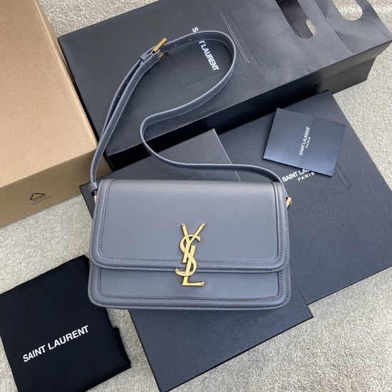 Yves Saint Laurent YSL SOLFERINO Textured Leather Shoulder Bag 634305 16171