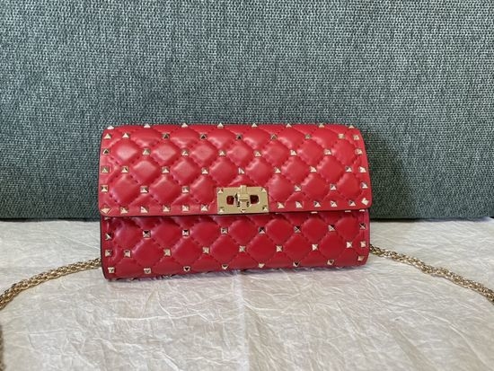 Valentino Rivet Lambskin Shoulder Bag 0137