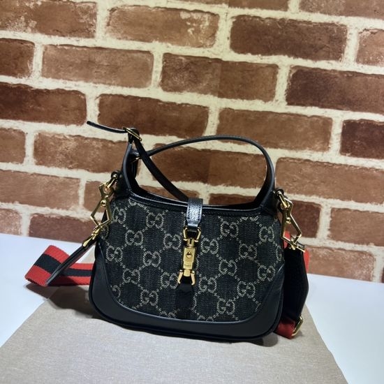 Gucci Original Leather Black Denim Handbag 685127
