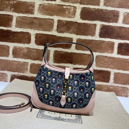 Gucci Denim Embroidery Blue 637092