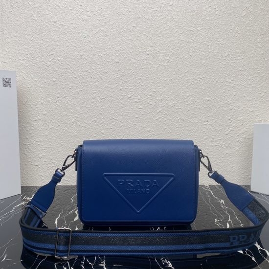 Prada Saffiano Leather Flap Crossbody Bag 2VD046