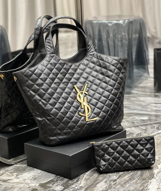 Yves Saint Laurent YSL Icare Large Capacity Lambskin Handbag 698651
