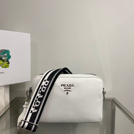 Prada Adjustable Double Strap Cowhide Shoulder Bag 1BH082