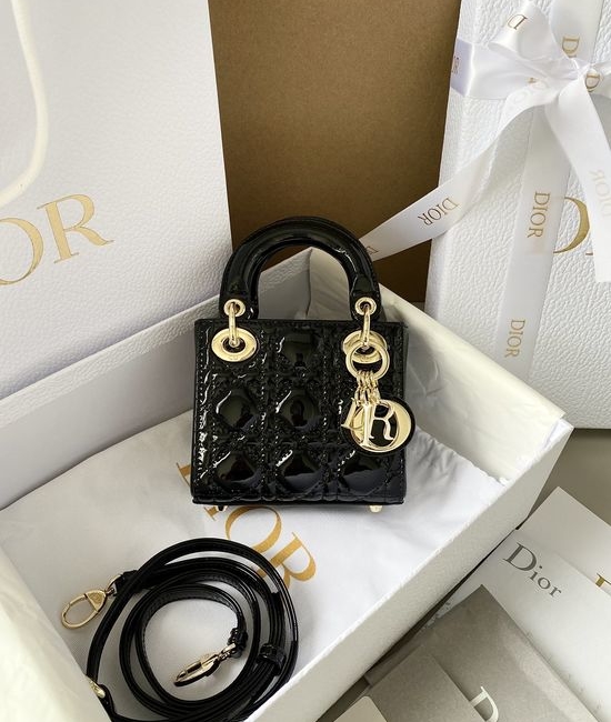 Christian Dior CD Mini Patent Leather Bag 6601