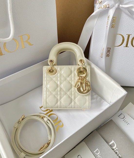 Christian Dior CD Mini Patent Leather Crossbody Bag 6601