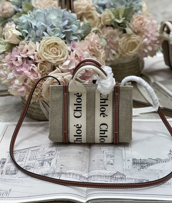 Chloe Woody Mini Tote Bag with Strap 2690