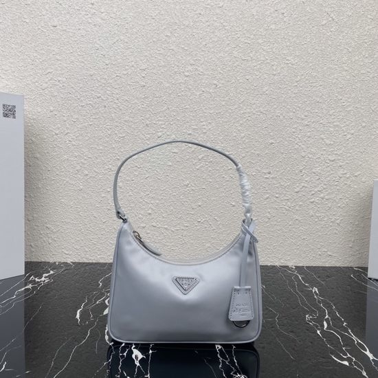 Prada Hobo Re-Nylon Shoulder Bag with Leather Strap 1NE204