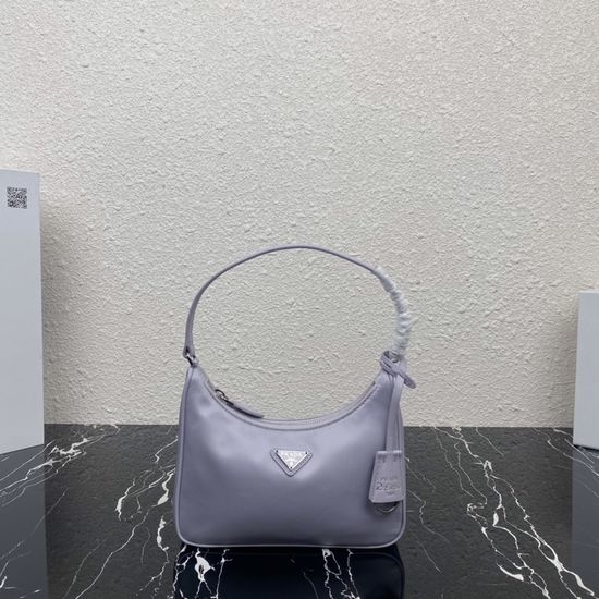 Prada Hobo Re-Nylon Shoulder Bag with Leather Strap 1NE204