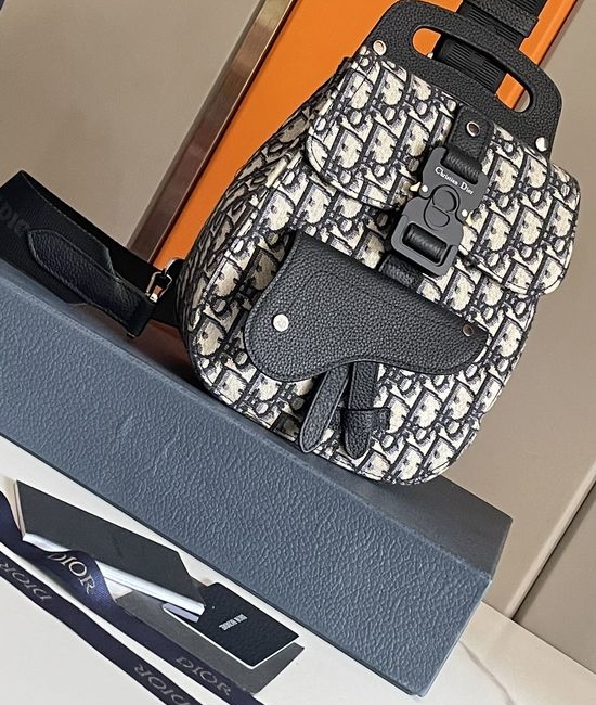 Christian Dior CD Dio Oblique Mini Saddle Bag 1ADBA086