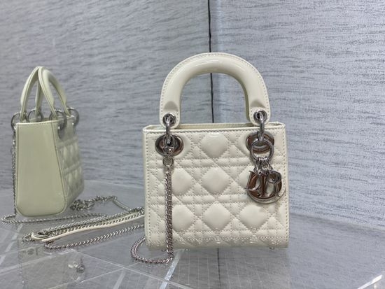 Christian Dior CD Lady Classic Patent Leather Bag 6603