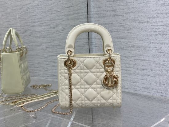 Christian Dior CD Lady Classic Patent Leather Bag 6603