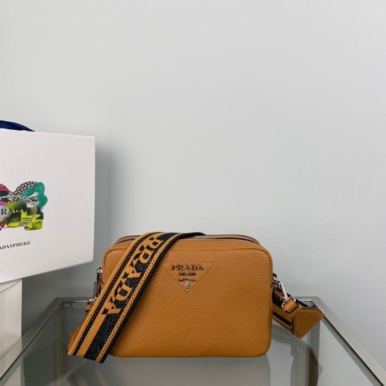 Prada Adjustable Double Strap Cowhide Shoulder Bag 1BH082