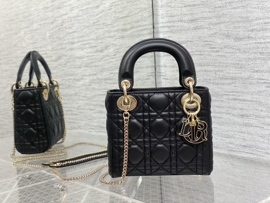 Christian Dior CD Lady Classic Enamel Clasp Satchel 6603