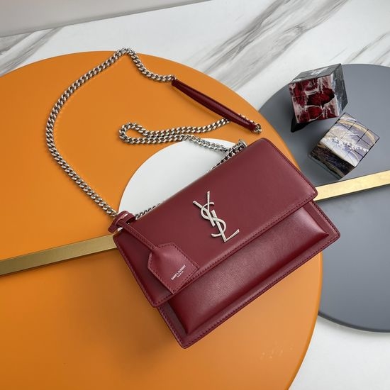 Yves Saint Laurent YSL Sunset Textured Leather Bag 442906