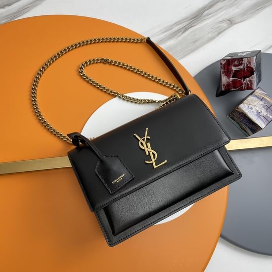 Yves Saint Laurent YSL Sunset Calfskin Shoulder Bag 442906.Zx