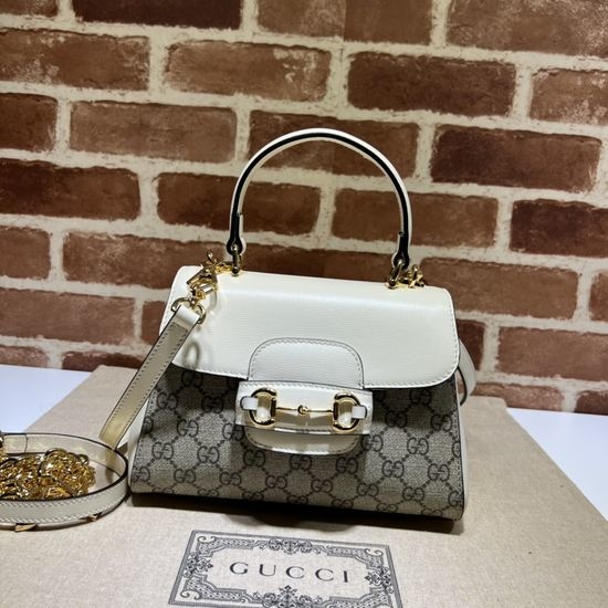 Gucci Horsebit 1955 Coffee White Shoulder Bag 703848