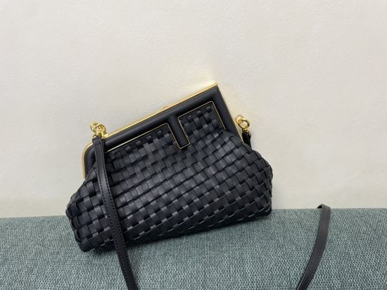 Fendi First Woven Lambskin Asymmetric Handbag 80018