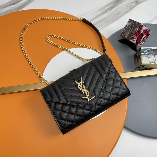 Yves Saint Laurent YSL Envelope Grain Quilted Leather Bag 526286