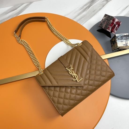 Yves Saint Laurent YSL Envelope Bag Grain Leather 487206.ZX