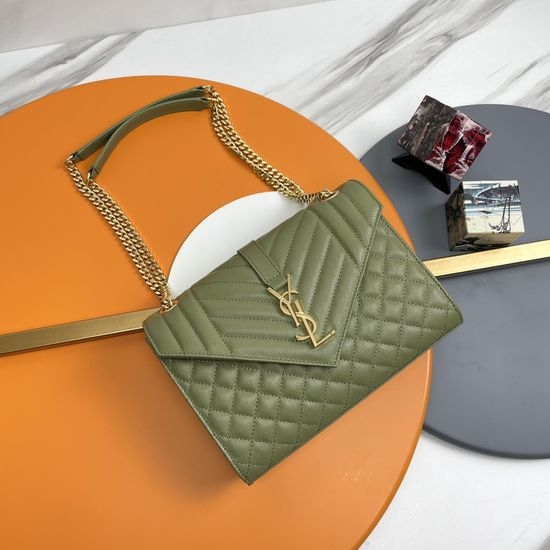 Yves Saint Laurent YSL Envelope Bag Grain Leather 487206.ZX