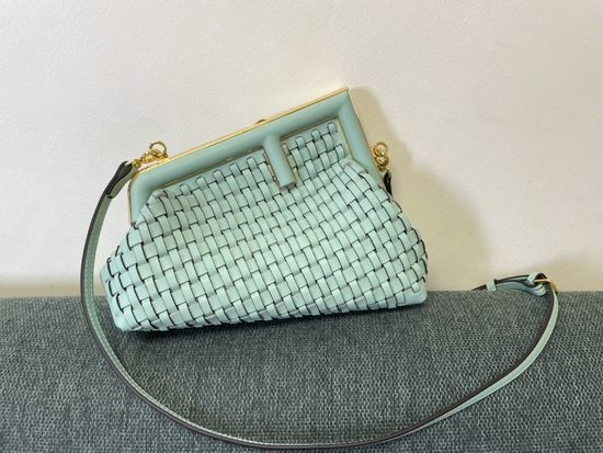 Fendi First Woven Lambskin Asymmetric Handbag 80018