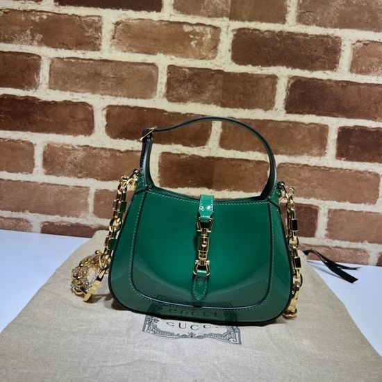 Gucci Handbag Green Patent Leather 699651
