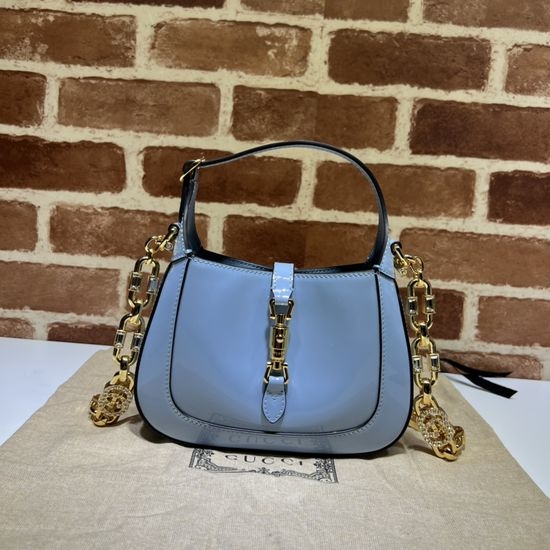 Gucci Light Blue Patent Leather Clutch Bag 699651