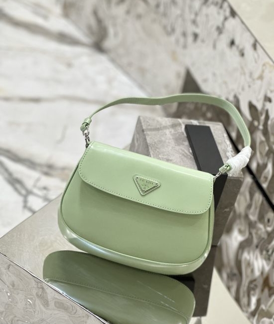 Prada Cleo Flap Leather Shoulder Bag 1BD311