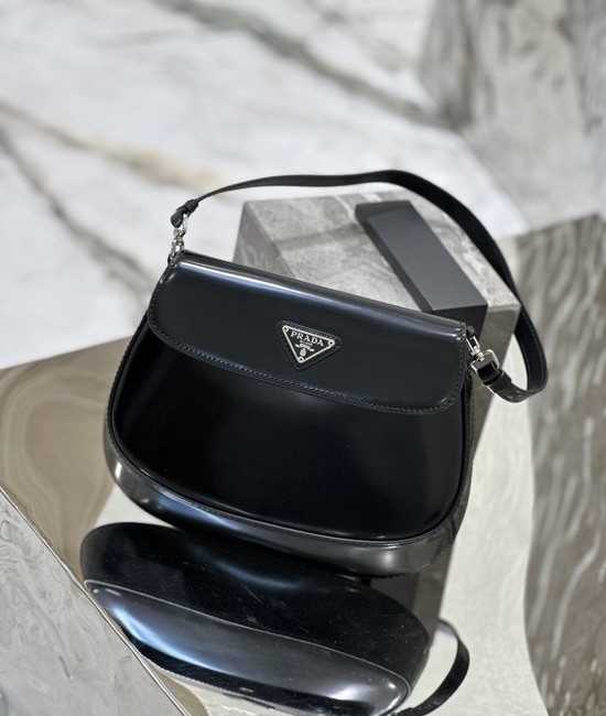 Prada Cleo Flap Leather Shoulder Bag 1BD311