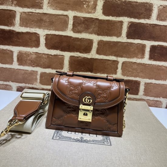 Gucci Crossbody Bag Brown Embroidered G 724499