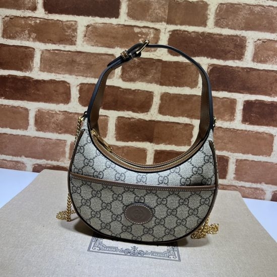 Gucci Classic PVC Brown Leather Crossbody Bag 726843