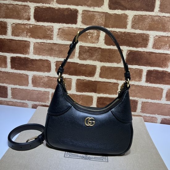 Gucci Shoulder Bag Black Goatskin 731817