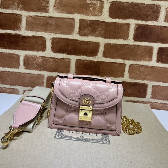 Gucci Handbag Pink Embroidered Model 724499