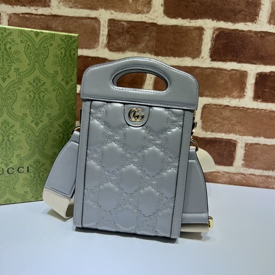 Gucci Handbag Grey Embroidered G 723776