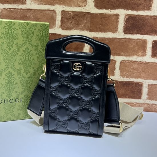 Gucci Embroidered Leather Crossbody Bag 723776