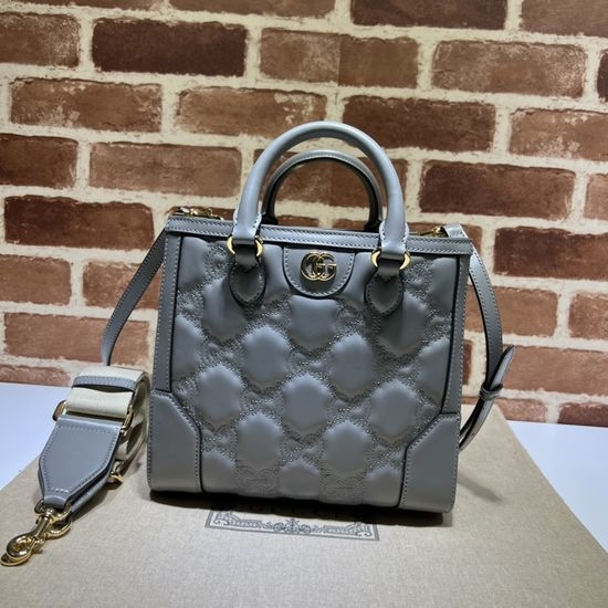 Gucci Grey Leather Shoulder Bag 728309