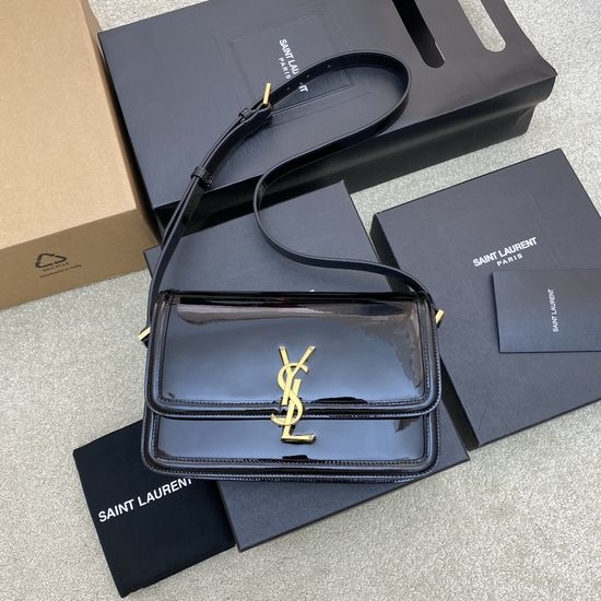 Yves Saint Laurent YSL SOLFERINO Patent Leather Shoulder Bag 634305