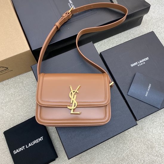 Yves Saint Laurent YSL Solferino Box Leather Bag 634306