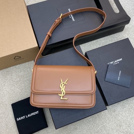 Yves Saint Laurent YSL Solferino Box Calfskin Handbag 634305